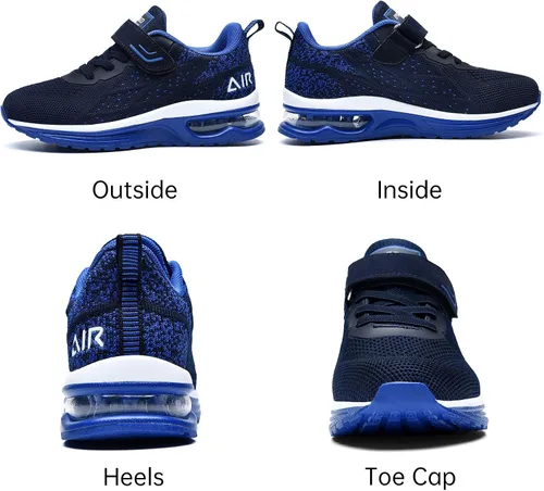 Miniatura 3 de Autper Tenis de correr para niños de espuma viscoelástica atléticos ligeros para caminar para niños y niñas niños pequeñosniños grandes Negro