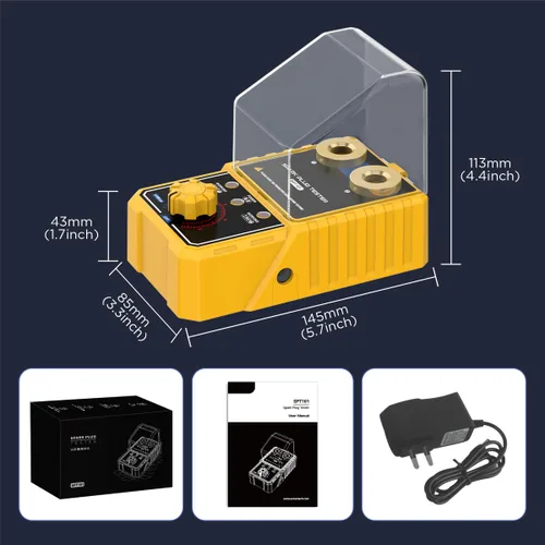Miniatura 7 de Probador de chispas para automóvil, probador de bujías de automóvil con detector de doble orificio ajustable automático, analizador de enchufe