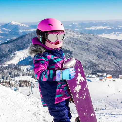 Miniatura 6 de Azarxis Guantes de esquí de nieve para niños, impermeables, resistentes al viento, cálidos guantes de snowboard para niños y niñas