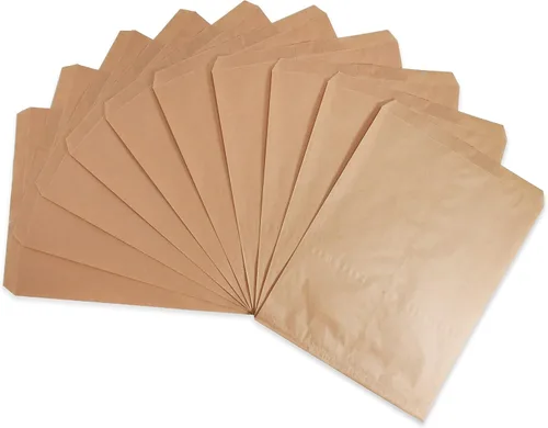 Miniatura 11 de CuteBox - 100 bolsas de regalo de papel plano marrón kraft de 4 x 6 pulgadas para mercancías, manualidades, recuerdos de fiesta, venta al por menor