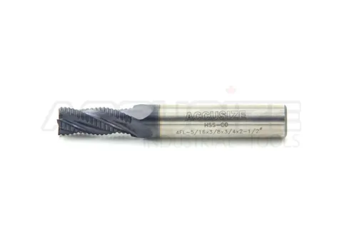 Miniatura 9 de Accusize Industrial Tools Diente fino M42 8% cobalto Tialn desbaste molino de extremo, 1 '' de diámetro, 1 '' diámetro del vástago, 2 '' longitud