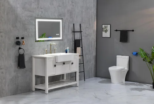 Miniatura 8 de 40 x 26 luces LED espejo montado en la pared para baño con alto lumen+antivaho control por separado + función de atenuación