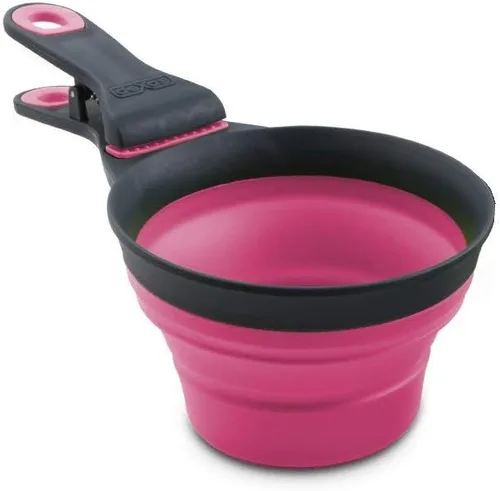 Miniatura 8 de Dexas Pets Cuchara KlipScoop Plegable Plegable para Comida Seca de Perro y Clip para Bolsa de Comida de Perro, Capacidad de 2 Tazas, Azul Pro Azul