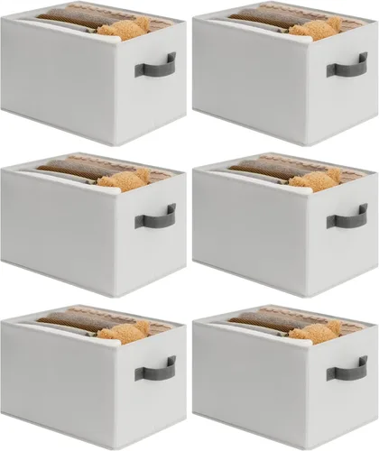 Miniatura 9 de Cupic Cupid - Contenedores de almacenamiento para clóset, organizadores de tela para clóset y almacenamiento, paquete de 6 canastas para organizar