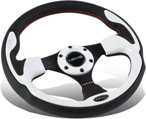 Miniatura 4 de NRG Innovations NRG-RST-001BL Volante reforzado - 320 mm volante deportivo con cuero negro/moldeado azul