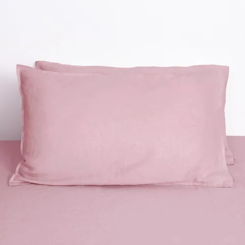 Miniatura 12 de Linen World - Juego de 2 fundas de almohada de lino, 20 x 30 pulgadas, tamaño estándar/Queen, fundas de almohada 100% lino natural francés, fundas