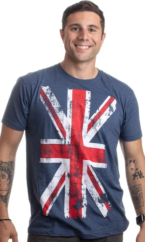 Miniatura 2 de Union Jack Flag Reino Unido Reino Unido Gran Bretaña Británica para Hombres Mujeres Camiseta