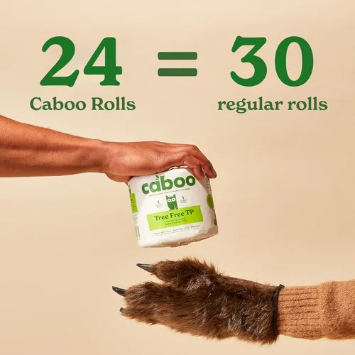 Miniatura 5 de Caboo papel higiénico de bambú Natural, séptico seguro Biodegradable papel higiénico, ecológico suave 2 capas hojas, CBT300-12, 1, 1