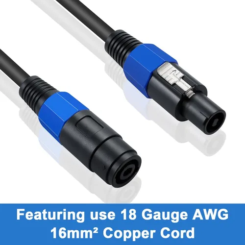 Miniatura 5 de Poyiccot Cables de extensión Speakon de 6 pies, cable Speakon macho a hembra, cable de audio para escenario DJ PA para amplificador de altavoz
