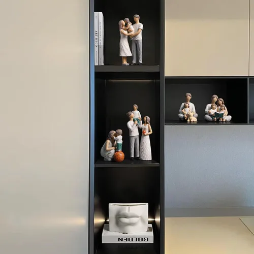 Miniatura 4 de Figuras Familiares Decorativas de Resina Estatua de Madre e Hijo Regalos para Decoración del Hogar - Cumpleaños, Acción de Gracias, Navidad, Día