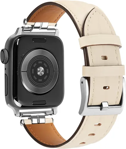 Miniatura 9 de Correa de cuero compatible con correas de Apple Watch para hombres de 38/40/41/42/44/45/46/1.929 in, correa de cuero genuino para iWatch Series 10