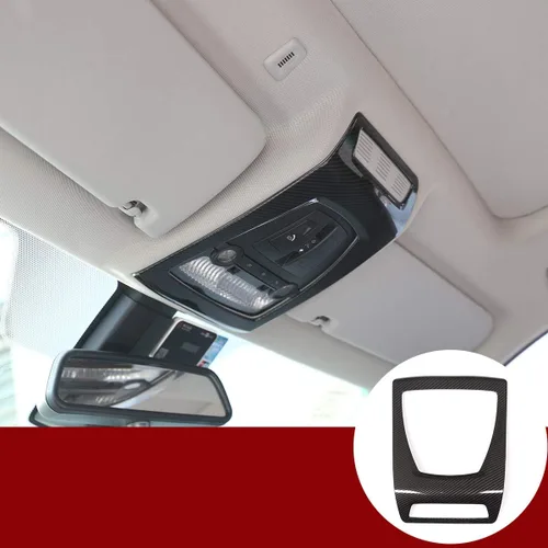 YIWANG Pegatinas de marco de luz de lectura frontal interior ABS estilo fibra de carbono para BMW X3 F25 2011-2017, X4 F26 2014-2017,5 Series F10