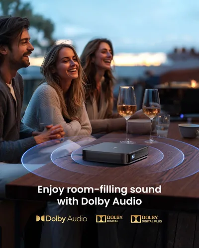 Miniatura 10 de Dangbei Proyector láser portátil Atom, Google TV con Netflix oficial, 1200 lúmenes ISO, pantalla de 180 pulgadas, 1080p (entrada 4K), listo para 3D