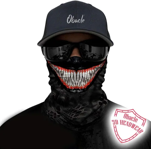 Miniatura 2 de Obacle - Máscara facial con diseño de animal y sin costuras para protección contra el sol, el polvo y el viento, bandana para hombres y mujeres
