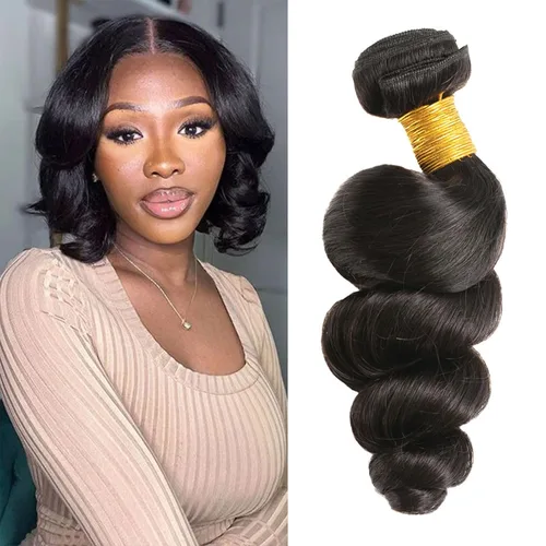 Extensiones de cabello humano corto ondulado suelto, 1 Bunldes, 100% sin procesar, cabello virgen brasileño de 8 pulgadas, extensiones de cabello