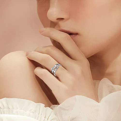 Miniatura 4 de POPLYKE Faith Hope Love - Anillos cruzados de plata de ley con fe ajustables para mujeres, adolescentes, regalos de joyería inspiradores, S925