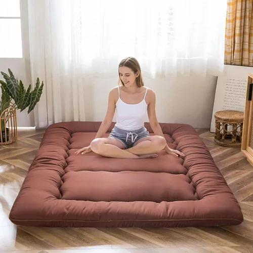 Miniatura 68 de MAXYOYO - Colchón de piso japonés, colchón tipo futón, colchón de tatami grueso, plegable, enrollable, colchón para niños y niñas, para dormitorio