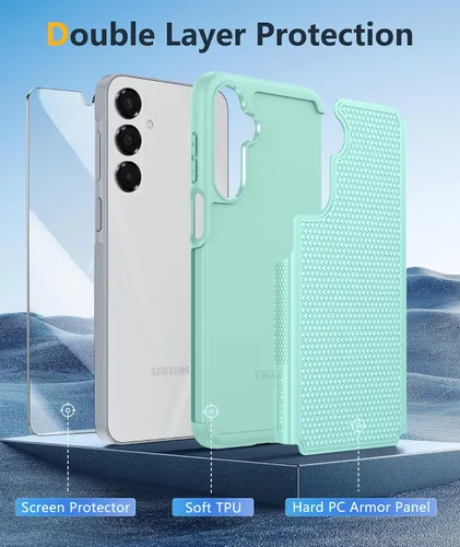 Miniatura 36 de FNTCASE Funda para iPhone 17 Pro: Fundas delgadas translúcidas de color azul claro compatibles con MagSafe, protección completa de la cámara