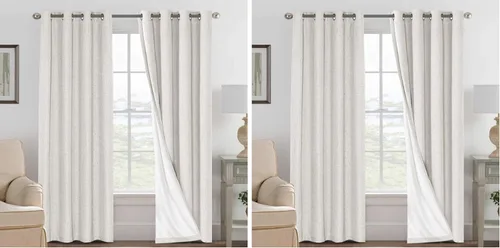 Miniatura 236 de H.VERSAILTEX Cortinas opacas de lino de 72 pulgadas de largo, 100% absolutamente opacas, con aislamiento térmico, con textura de lino, cortinas