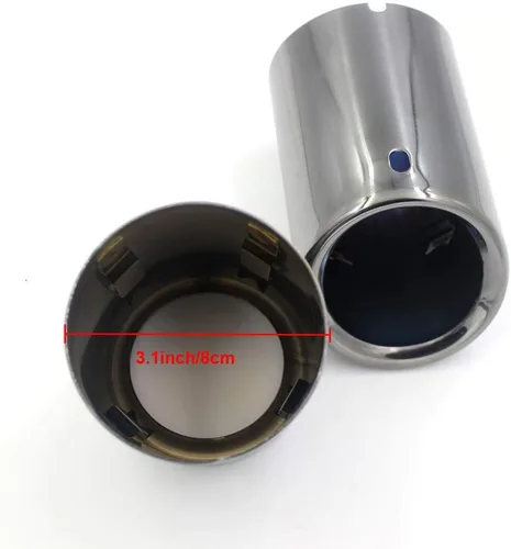 Miniatura 3 de Par de coches de acero inoxidable negro punta de escape silenciador extremo de la punta de tubo apto para Toyota Camry 2018 2019 2020