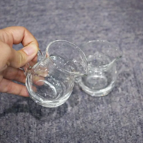 Miniatura 3 de DGQ Jarra clásica de vidrio con asa de 4 onzas, paquete de 2 vertedores de leche, mini crema para café, té, jarabe de arce
