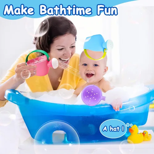 Miniatura 5 de Juguetes de baño para bebés de 1 a 3 años, 3 piezas, juguetes de piscina para niños de 1 a 3, 2 a 4 años, lata de agua, piscina, mesa de agua