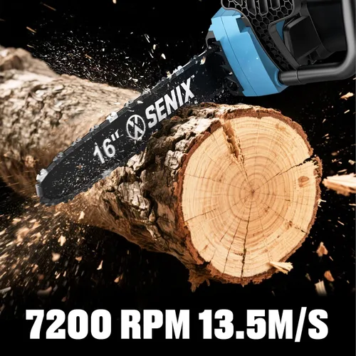 Miniatura 4 de SENIX Motosierra eléctrica de 12 amperios, extremidades y leña, mango auxiliar lateral