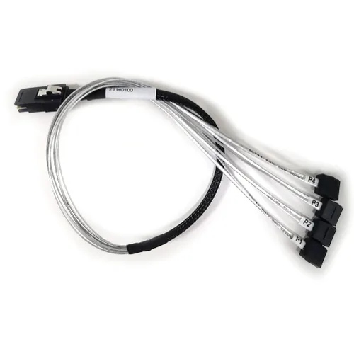 Miniatura 6 de ipolex Mini SAS SFF-8087 a 4xSATA Cable de conexión frontal interno, compatible con controladores RAID, HBA, servidores y sistemas