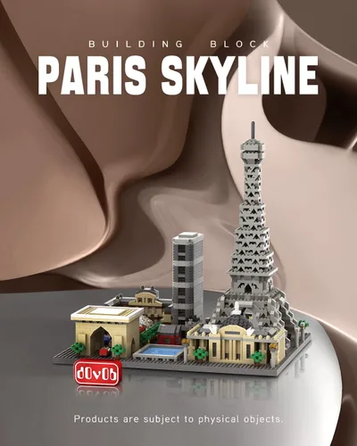 Miniatura 2 de dOvOb Architecture Paris Skyline Juego de Construcción de Micro Mini Bloques, 2324 Piezas de Ladrillos, Kit de Modelo de Colección de Rompecabezas