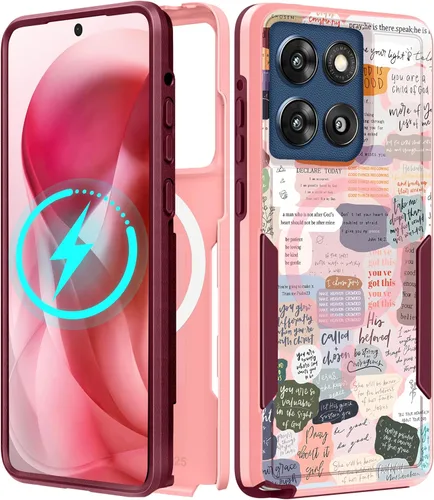 Miniatura 34 de Funda para Moto G 5G 2024 – Compatible con MagSafe para mujeres y niñas, bonita funda protectora magnética para teléfono, diseño femenino Kawaii