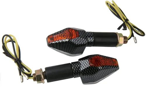 Miniatura 3 de Indicadores intermitentes LED de carbono para motocicleta, intermitentes, luces intermitentes compatibles con Kawasaki Ninja H2R