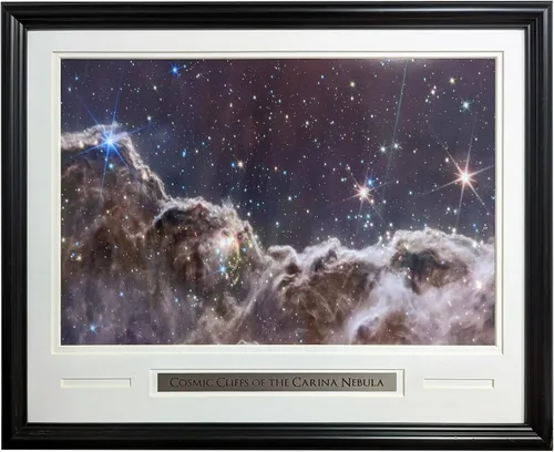 Acantilados cósmicos de la nebulosa Carina - Telescopio James Webb - Colección de arte - Foto enmarcada
