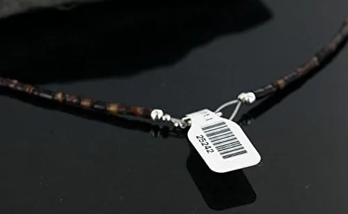 Miniatura 5 de $270Tag Collar Nativo de Plata Navajo Alabastro Lapislázuli Turquesa 25242 Hecho por Loma Siiva, Metal Piedra, turquesa estabilizada