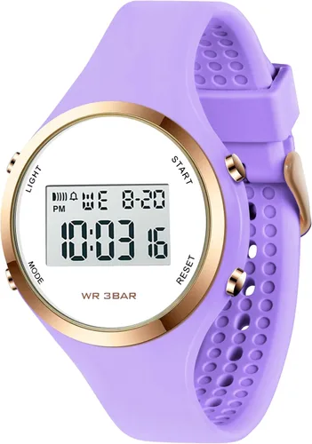 Miniatura 51 de Women LED Display Elecreonic Watch Fashion Chrono Alarm Digital Clock Woman Outdoor Sport Wirstwatch