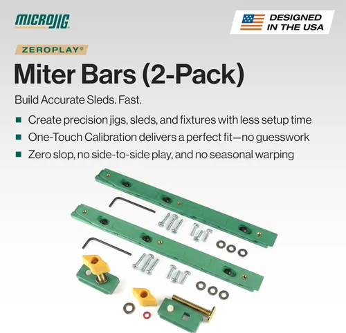 Miniatura 2 de Microjig ZP750-B2S2 Zeroplay - Barra de inglete (2 unidades) - Más vendido (nuevo, actualizado)