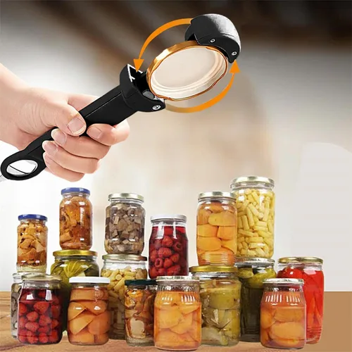 Miniatura 4 de Tornillo de tapa ajustable de acero inoxidable, abrebotellas retráctil multifuncional, abrelatas magnético, herramienta de cocina múltiple