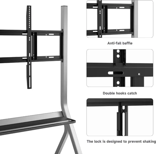 Miniatura 7 de Smart Board Stand for 55"- 86'' Smart Whiteboard, Electronic Whiteboard, Four Lockable Wheels for Smart Board for Classroom