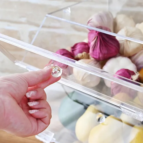 Miniatura 2 de Ikee Design Estuche apilable de acrílico para panadería, contenedor de pastelería, organizador de almacenamiento para bagels, pan y magdalenas