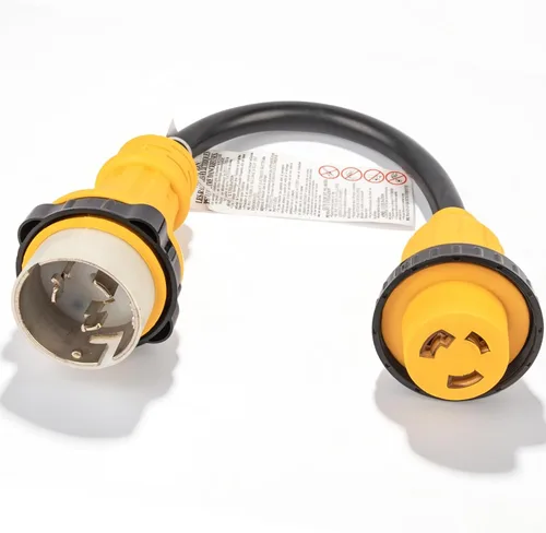 MECMO Cable adaptador de corriente marina de 50 amperios a 30 amperios, enchufe marino 50A SS2-50P a L5-30R RV 30A Receptáculo hembra adaptador de