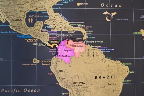 Miniatura 7 de Dos mapas para rascar: mapa del mundo de 17 x 24 pulgadas + mapa de Estados Unidos - Pósteres de viaje de lujo - Países coloridos, Estados de EE.UU.