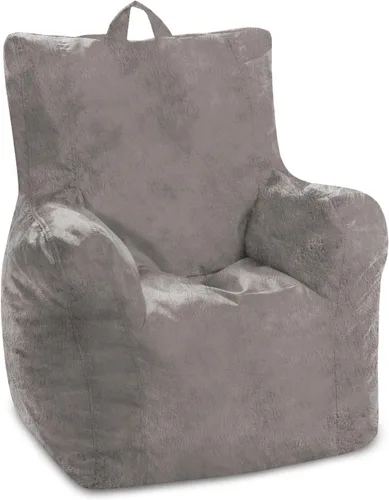 Miniatura 130 de Posh Beanbags - Sillón puff grande, 38 pulgadas, color azul rey sólido Nylon suave - Azul real