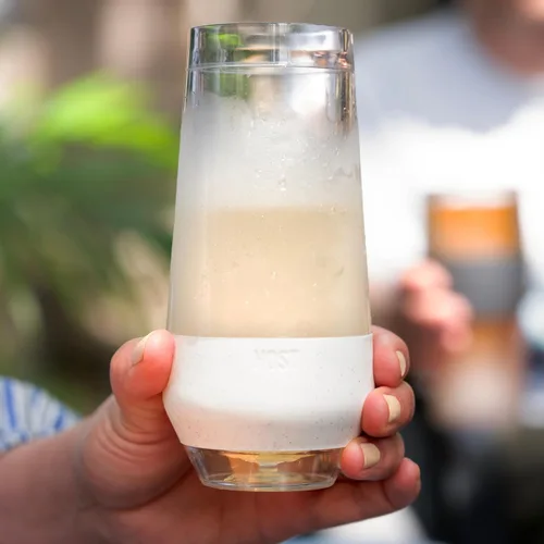 Miniatura 12 de Host Freeze Copas de champán, juego de copas de vino espumoso irrompibles de doble pared congelables, sin tallo, copas de plástico para mimosas
