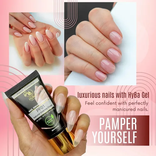 Miniatura 6 de HyGEL CLEAR - Esmalte de uñas de gel híbrido de 2.0 fl oz, capa transparente natural PF01
