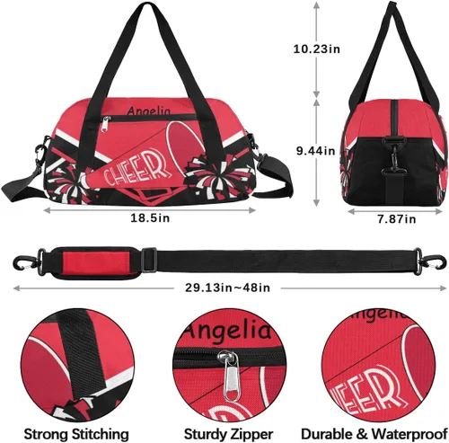 Miniatura 4 de Cheerleader - Bolsas de lona para niñas, para animadoras, deportes, gimnasio, animadoras, bolsa de lona, Animación personalizada 4