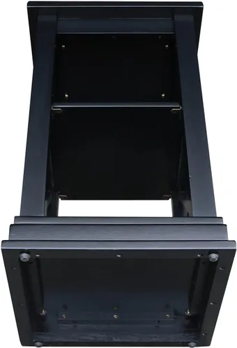 Miniatura 6 de IC International Concepts Hampton - Mesa decorativa de madera maciza con estantes, color negro