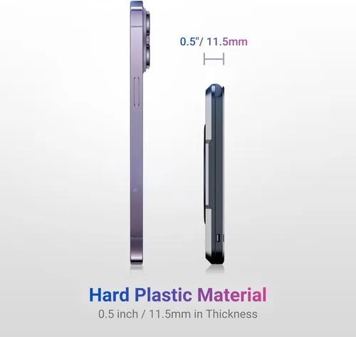 Miniatura 7 de PROfezzion 2 en 1 para soporte de cartera MagSafe, tarjetero magnético con bloqueo RFID, compatible con 4 tarjetas, cartera rígida resistente