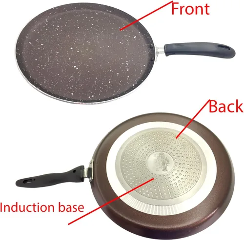Miniatura 3 de Dosa Pan de inducción multiusos Dosa Pan – Tawa antiadherente para Dosa, crepes, panqueques, chapati, roti y tortilla Ligero 10 pulgadas