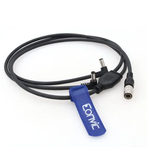 Miniatura 2 de Hirose - Cable divisor en Y de entrada de CC de 4 pines a 2 vías de 0.098 in para monitor receptor Lectrosonics SRc