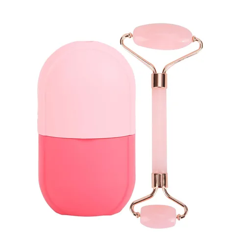 Rodillo de hielo facial para el cuidado de la piel, rodillo de hielo para cara y ojos, cubo de belleza ilumina la piel y mejora el brillo natural y