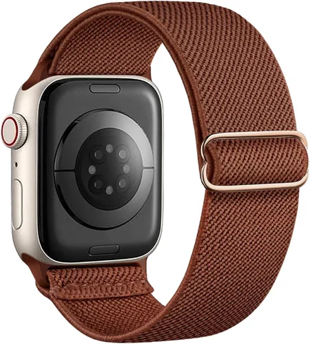 Miniatura 30 de Correa elástica de nailon compatible con Apple Watch Series 11, 10, 9, 8, 7, 1.811 in, 1.772 in, 1.654 in, 1.614 in, Ultra 3, 2, 1.929 in, Series 6